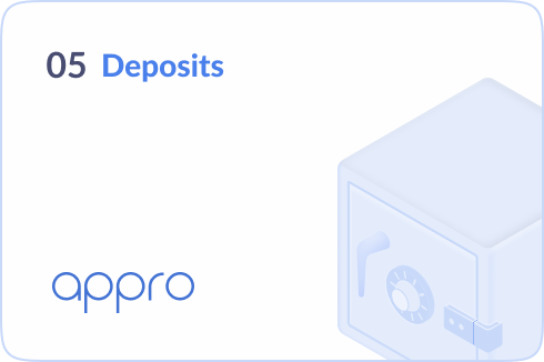 Animated showcase of Appro’s platform managing various retail banking products, including credit cards, auto and personal loans, mortgages, and deposits